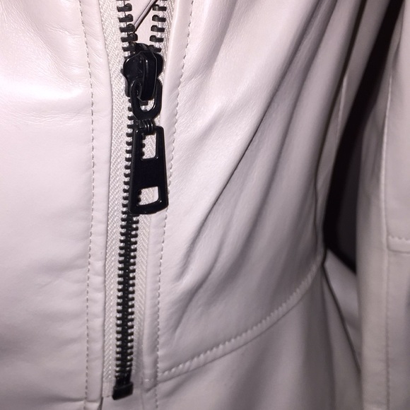 G.I.L.T leather jacket size 6 in cream final price - Picture 6 of 8